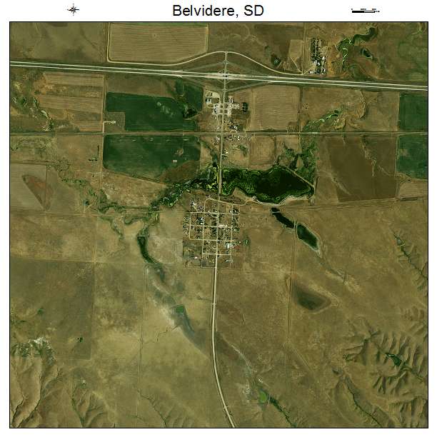 Belvidere, SD air photo map