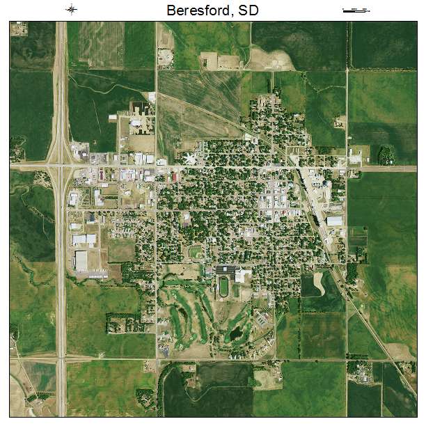 Beresford, SD air photo map