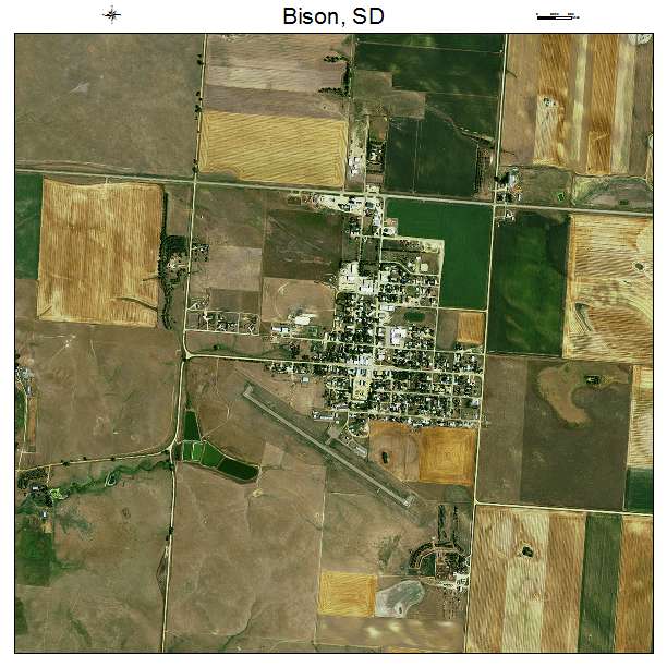 Bison, SD air photo map