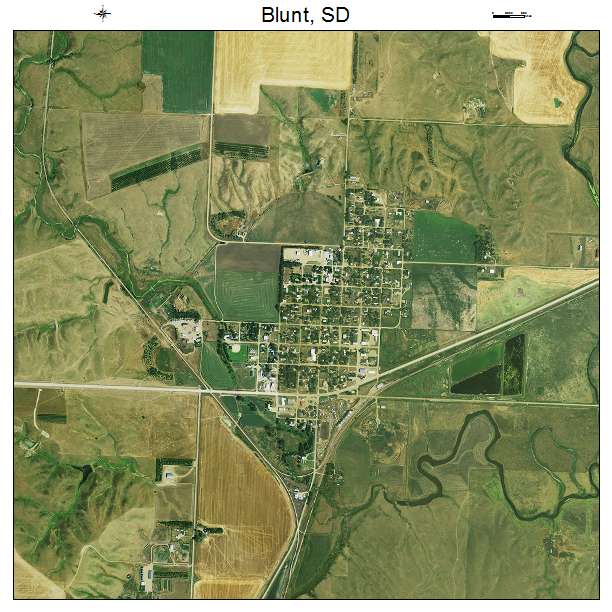 Blunt, SD air photo map