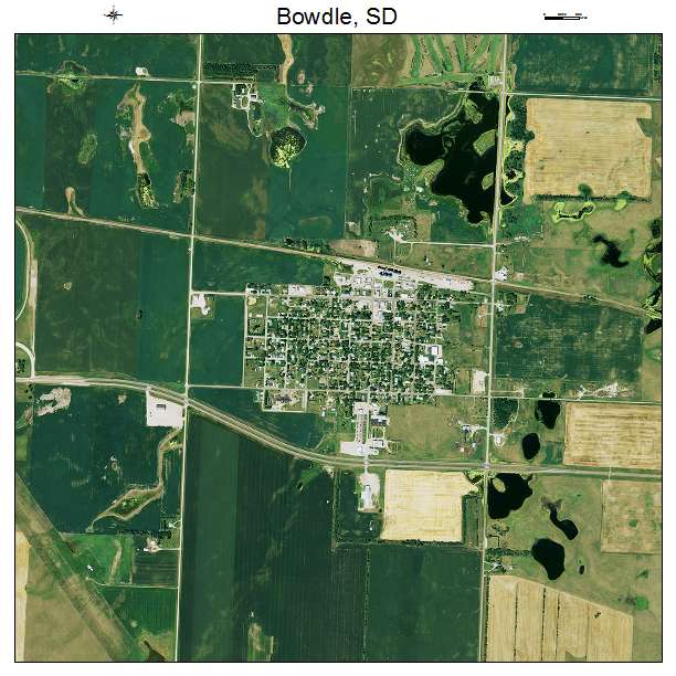 Bowdle, SD air photo map