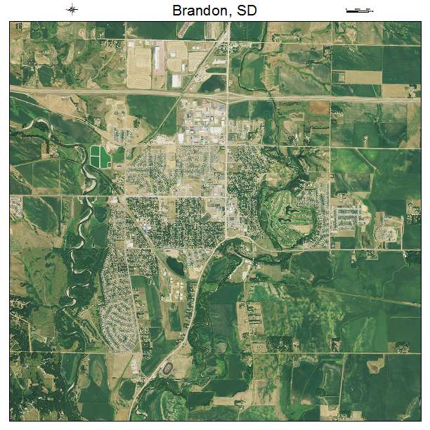 Brandon, SD air photo map