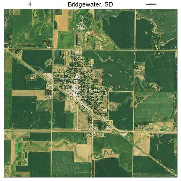 Bridgewater, SD air photo map