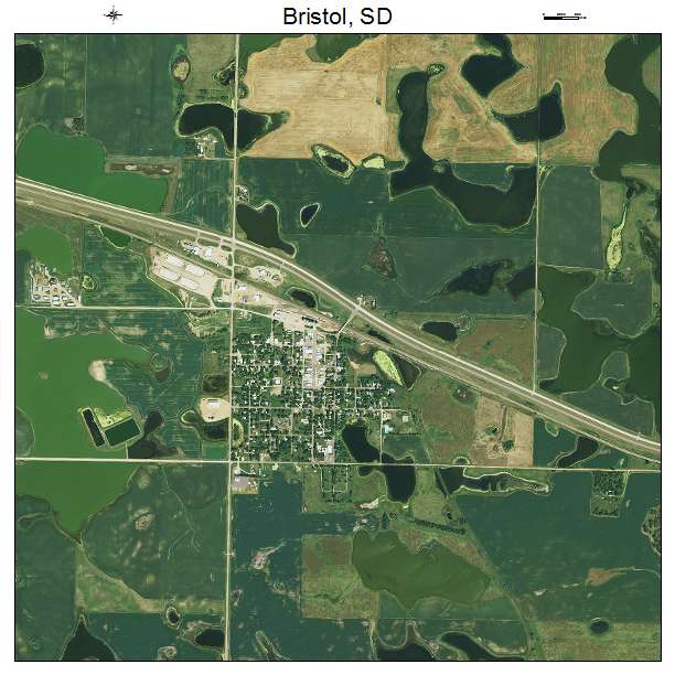 Bristol, SD air photo map