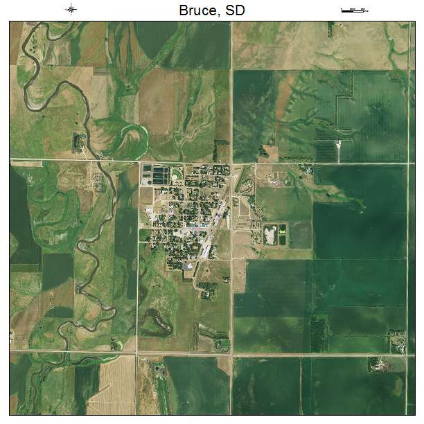 Bruce, SD air photo map