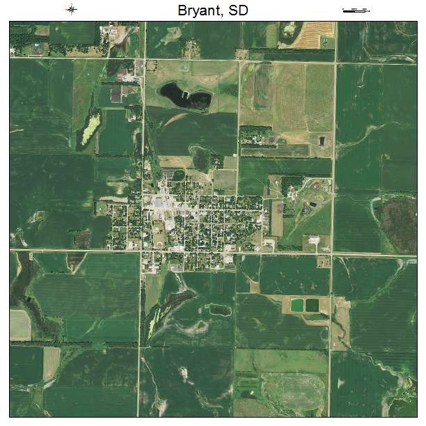 Bryant, SD air photo map