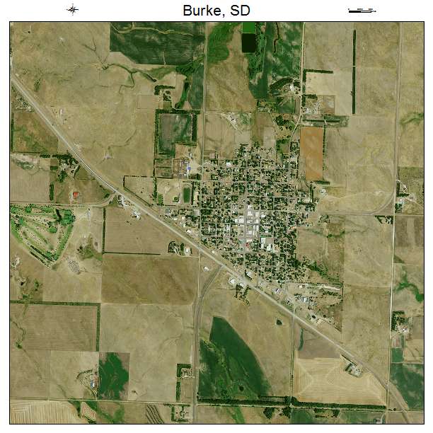 Burke, SD air photo map