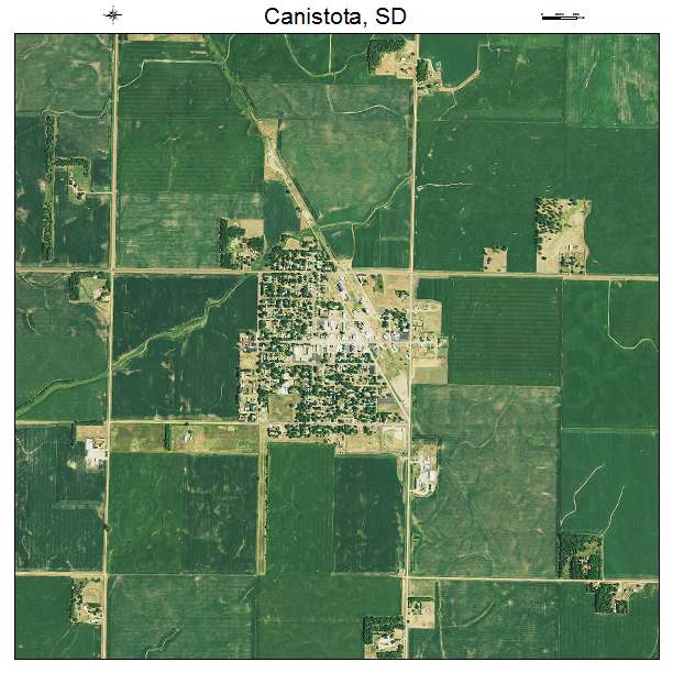 Canistota, SD air photo map