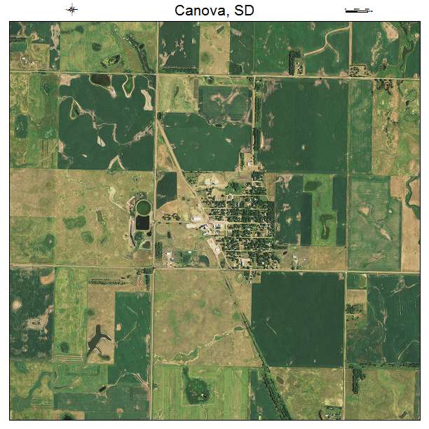 Canova, SD air photo map