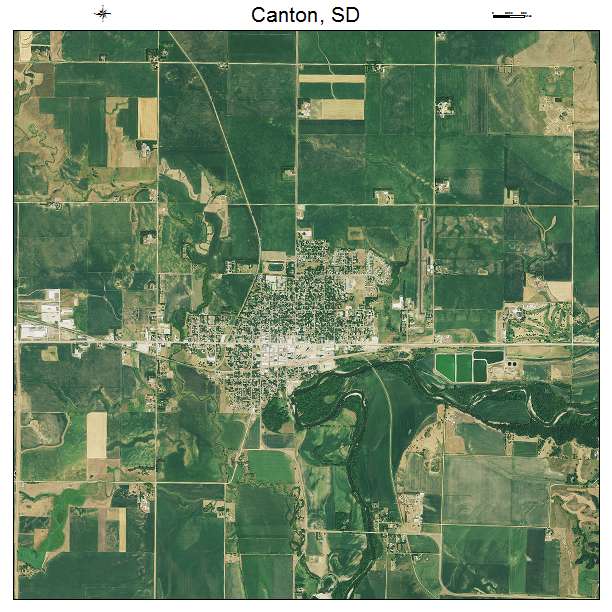 Canton, SD air photo map