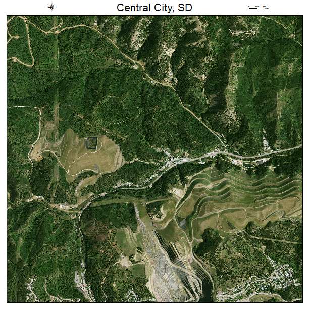 Central City, SD air photo map