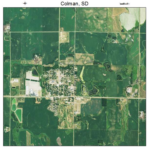 Colman, SD air photo map