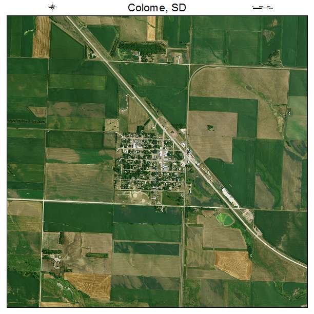 Colome, SD air photo map