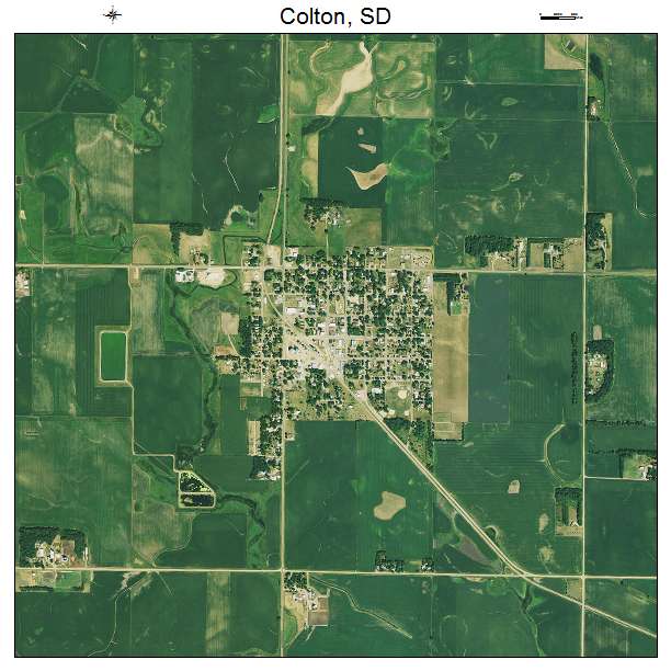 Colton, SD air photo map