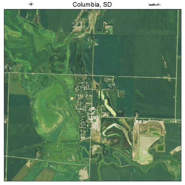 Columbia, SD air photo map