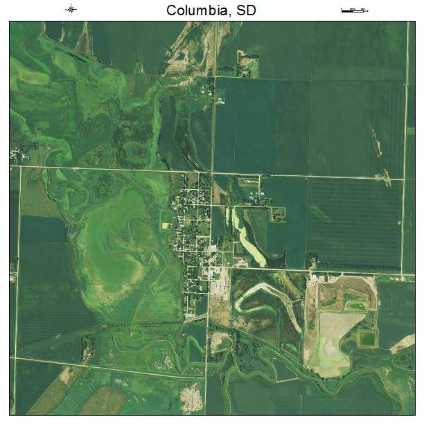 Columbia, SD air photo map