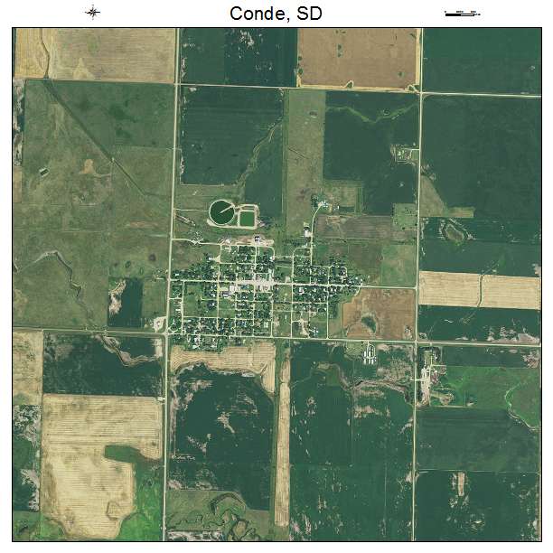 Conde, SD air photo map