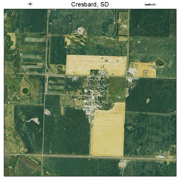 Cresbard, SD air photo map