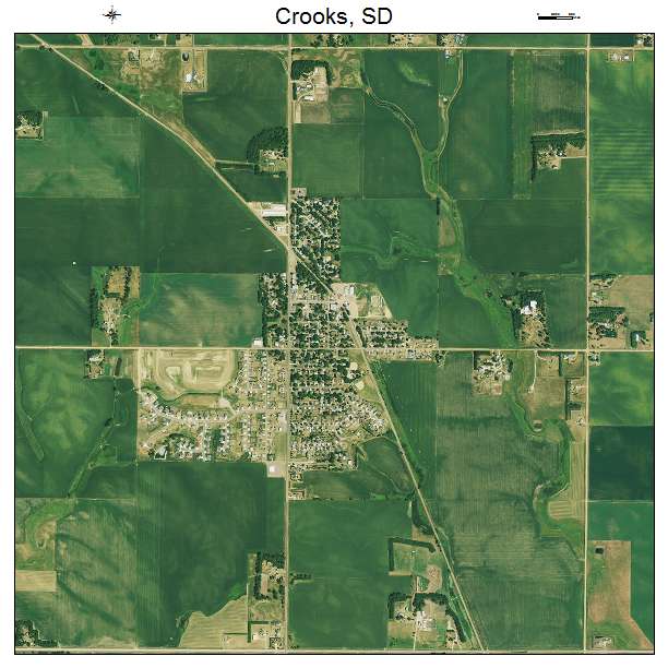 Crooks, SD air photo map
