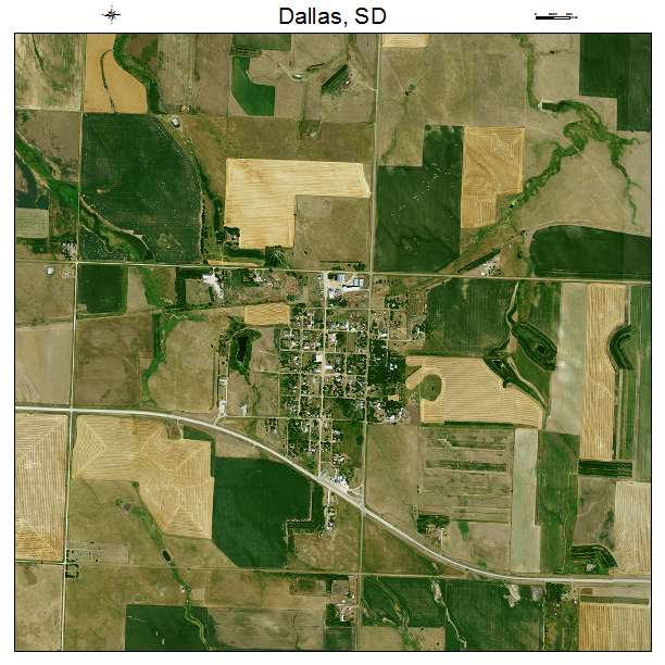 Dallas, SD air photo map