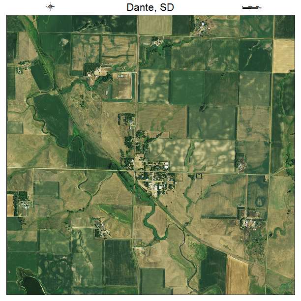 Dante, SD air photo map