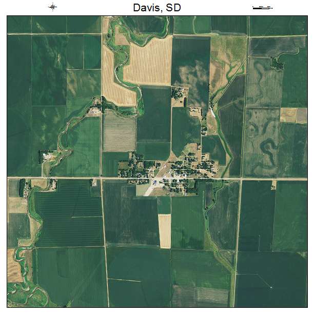 Davis, SD air photo map