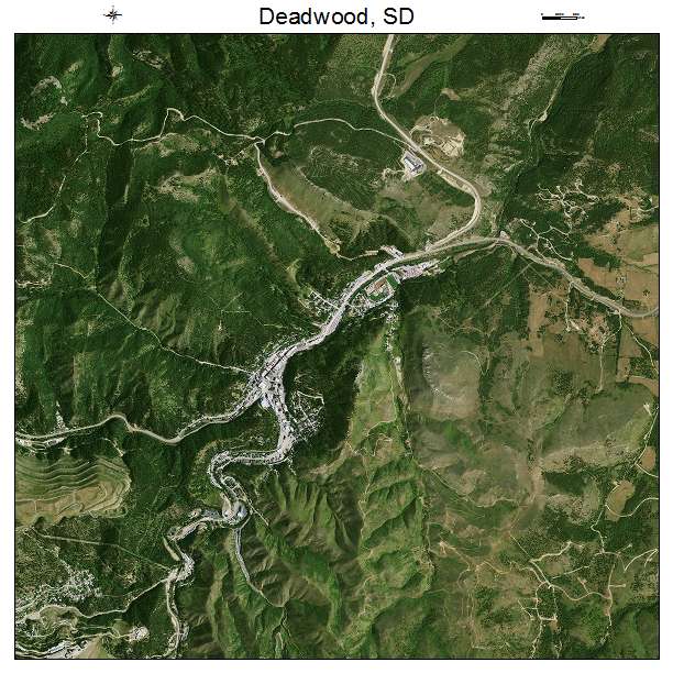 Deadwood, SD air photo map
