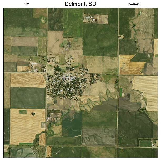 Delmont, SD air photo map
