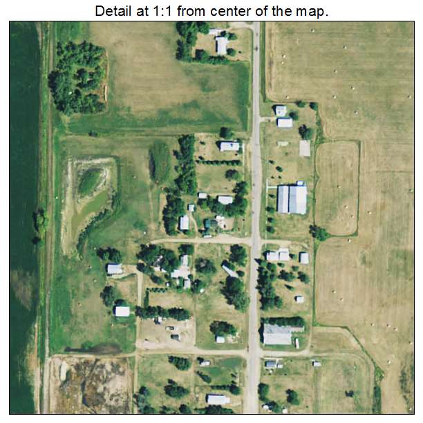 Bancroft, South Dakota aerial imagery detail