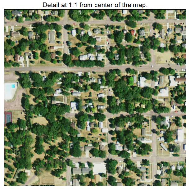 Beresford, South Dakota aerial imagery detail