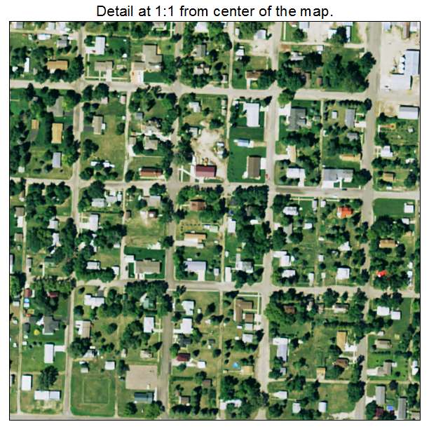 Bowdle, South Dakota aerial imagery detail