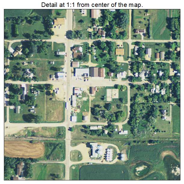 Claire City, South Dakota aerial imagery detail