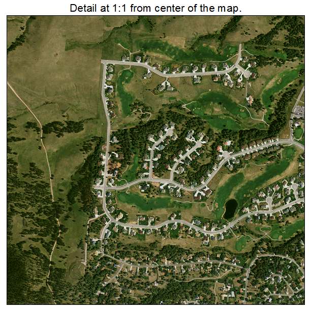 Colonial Pine Hills, South Dakota aerial imagery detail