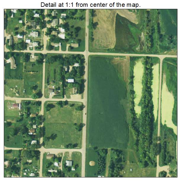 Columbia, South Dakota aerial imagery detail