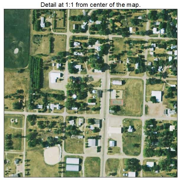 Cresbard, South Dakota aerial imagery detail