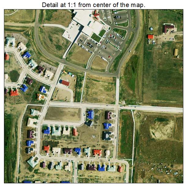 Eagle Butte, South Dakota aerial imagery detail
