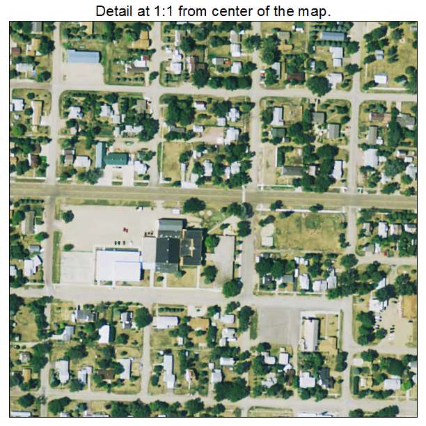 Faulkton, South Dakota aerial imagery detail