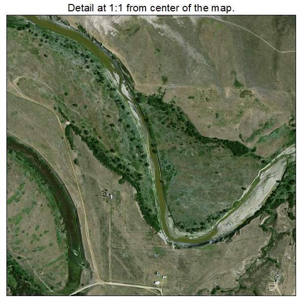 Green Grass, South Dakota aerial imagery detail