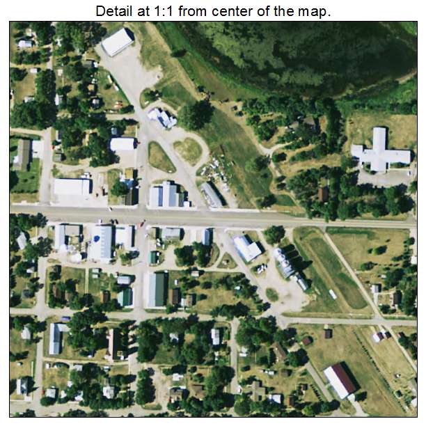 Hosmer, South Dakota aerial imagery detail