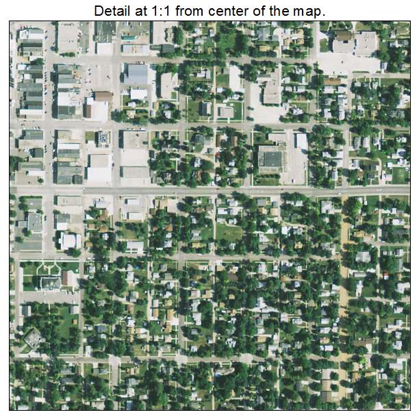 Milbank, South Dakota aerial imagery detail