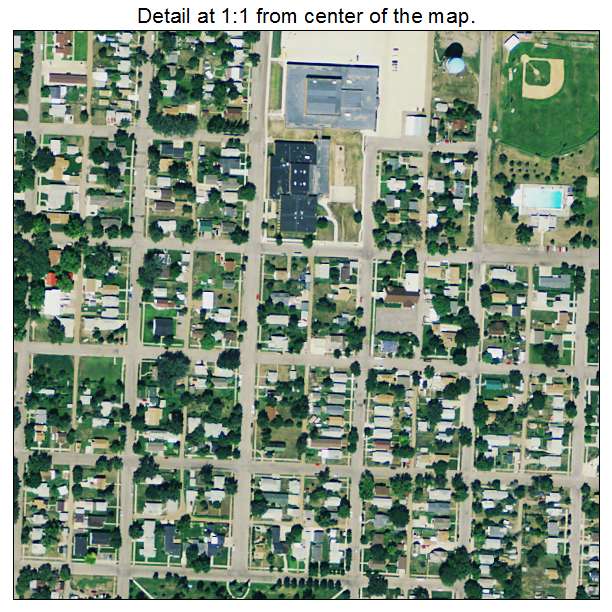 Mobridge, South Dakota aerial imagery detail