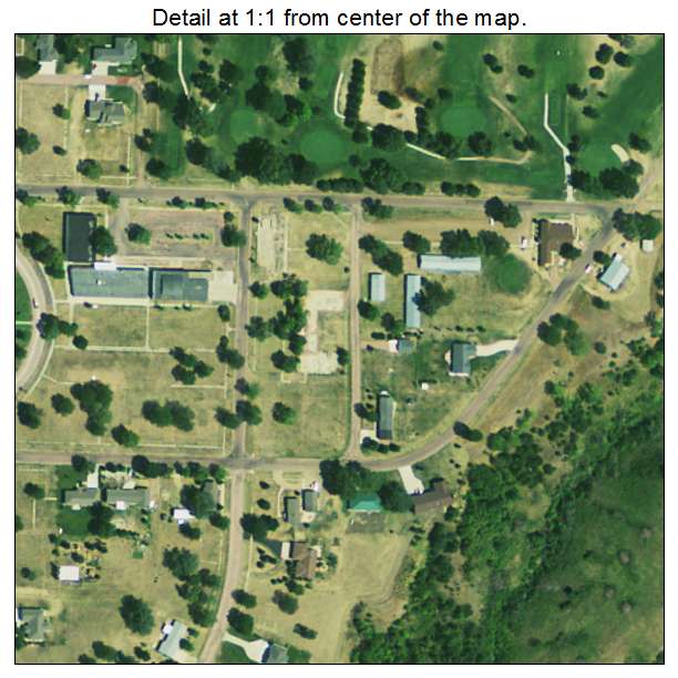 Pickstown, South Dakota aerial imagery detail