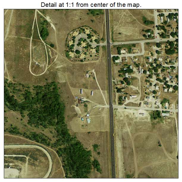 Pine Ridge, South Dakota aerial imagery detail