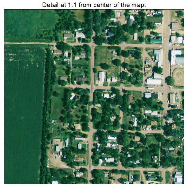 Pukwana, South Dakota aerial imagery detail