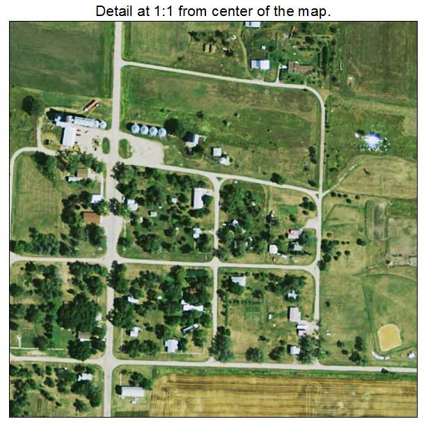 Rockham, South Dakota aerial imagery detail