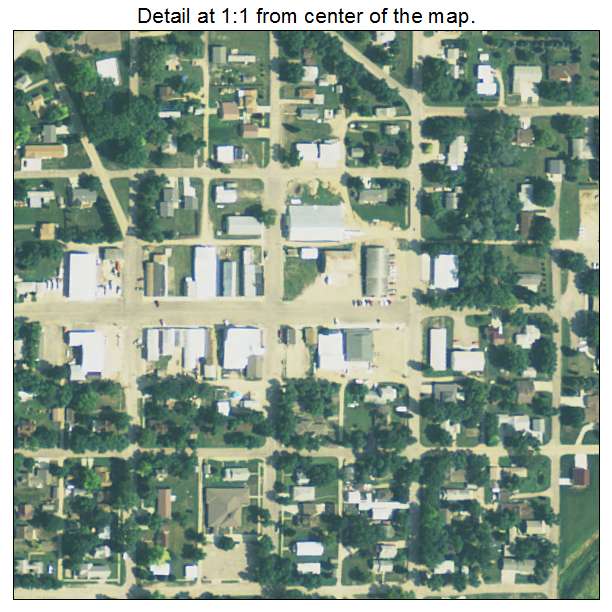 Rosholt, South Dakota aerial imagery detail