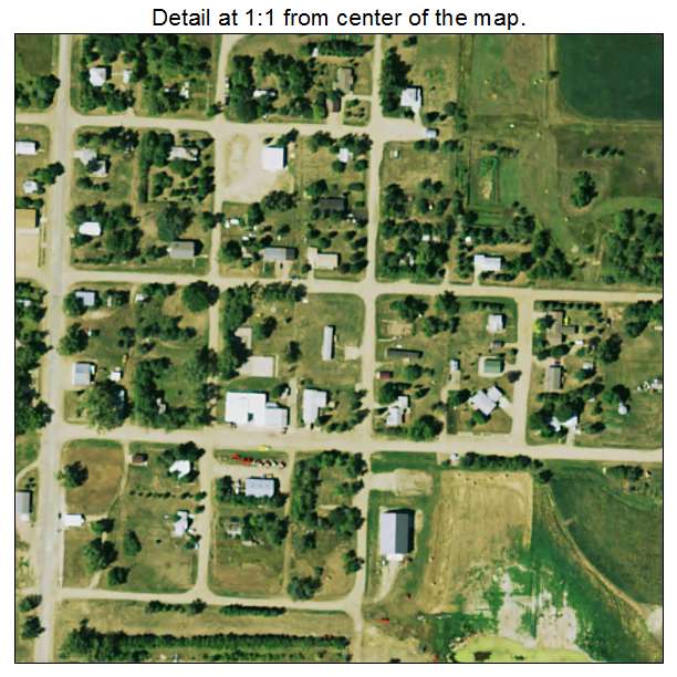 Seneca, South Dakota aerial imagery detail