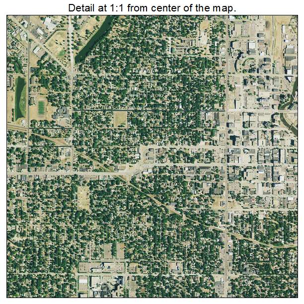 Sioux Falls, South Dakota aerial imagery detail