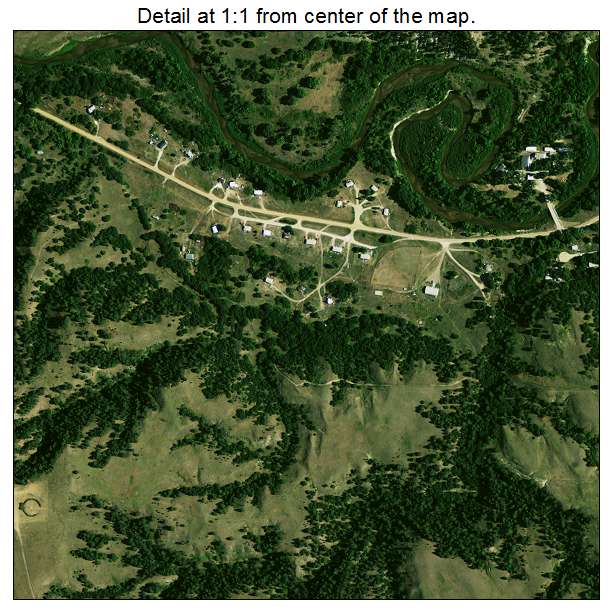 Spring Creek, South Dakota aerial imagery detail