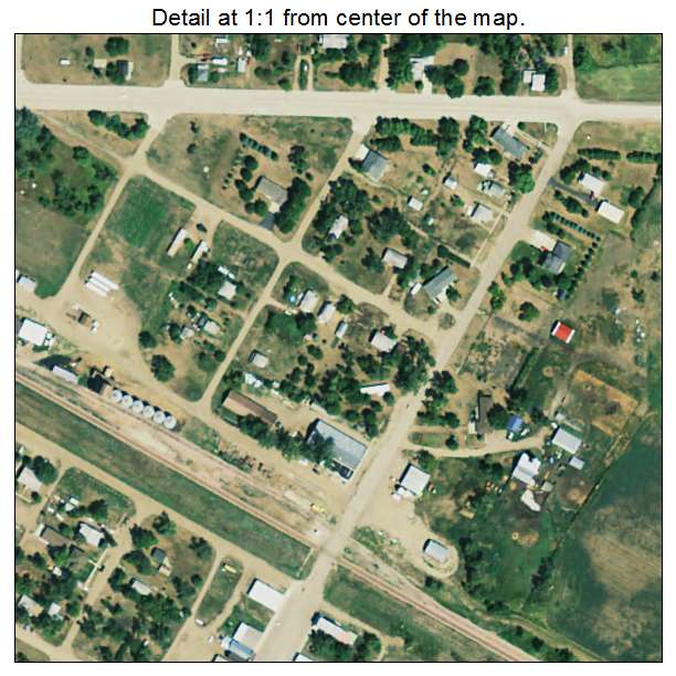 Wessington, South Dakota aerial imagery detail